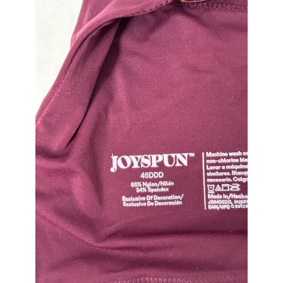 Joyspun Bra Size 46DDD Purple Underwire Lightly Lined Full Coverage T-Shirt - Picture 11 of 11